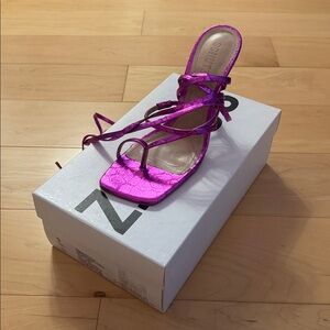 SCHUTZ Fuchsia Strappy Heels NWT